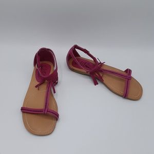 Volatile Pink Leather Tawney Flip Flop Sandals